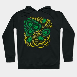 Folk floral print . Abstract flowers art , poster. Hoodie